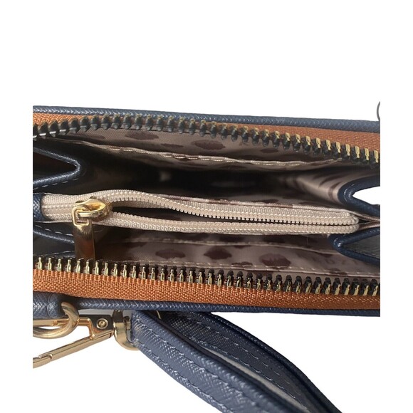 KEDZIE Soft Vegan Leather Crossbody Bag Detachable Shoulder Strap Blue NEW W/Tag - Picture 10 of 14